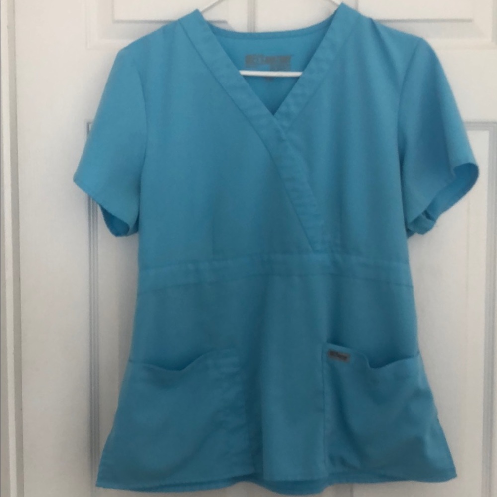 Bright Blue Grey’s Anatomy scrub top